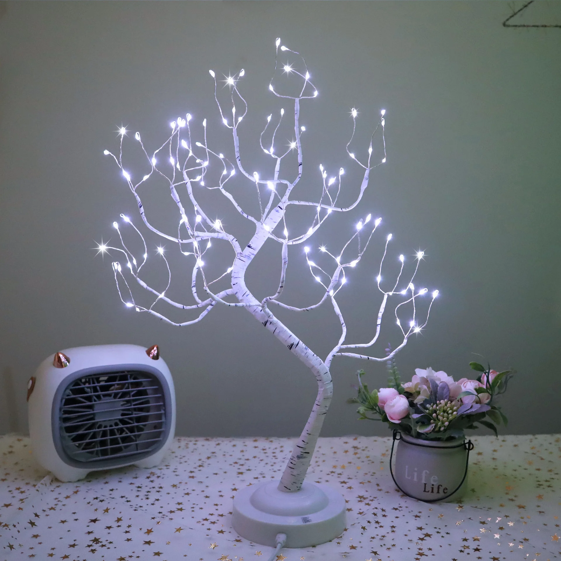 LED Birch Tree Light Tabletop Bonsai Battery Powered with 24 Led Warm White for Indoor Outdoor Decoration christmas gifts