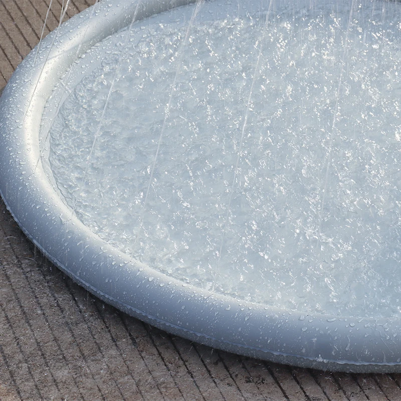 FDS Splash Sprinkler Pad for Dogs Kids, Non-Slip Thicken Dog Pool with Sprinkler,  Water Mat Toys for Pets