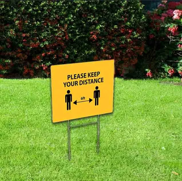 Corrugated plastic Yard sign custom lawn sign with H  stake advertising