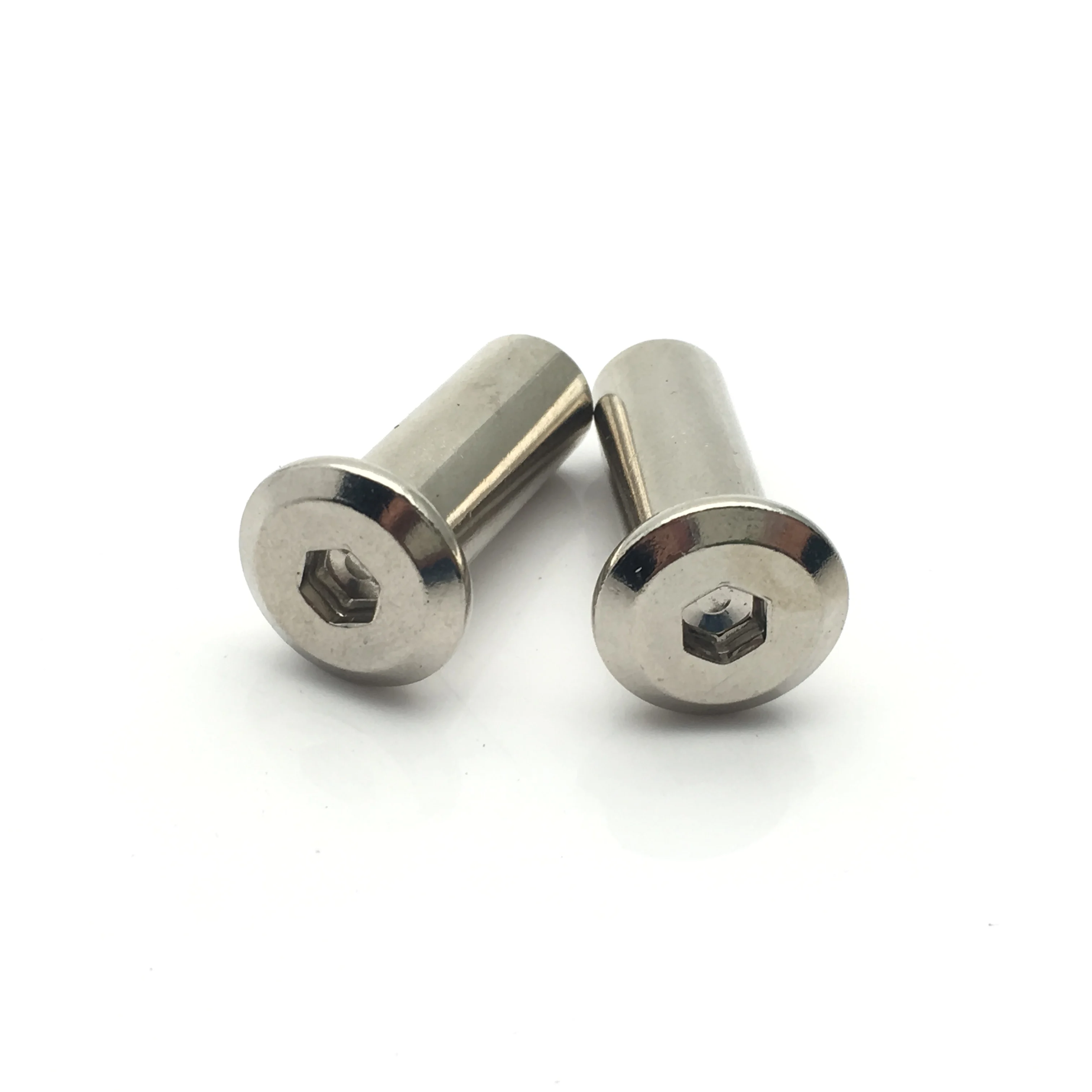 Stainless steel 304 countersunk flat head hex socket furniture screw sleeve barrel nut