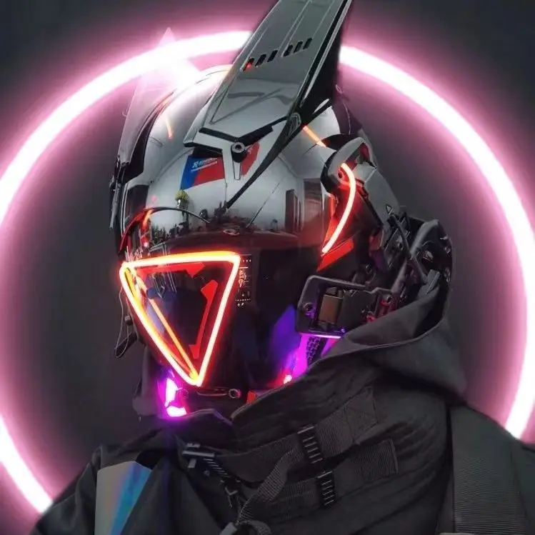 2022 светодиодная светящаяся маска, крутая неоновая маска для косплея, подарок на день рождения, карнавал, вечеринку, маскарад, Хэллоуин