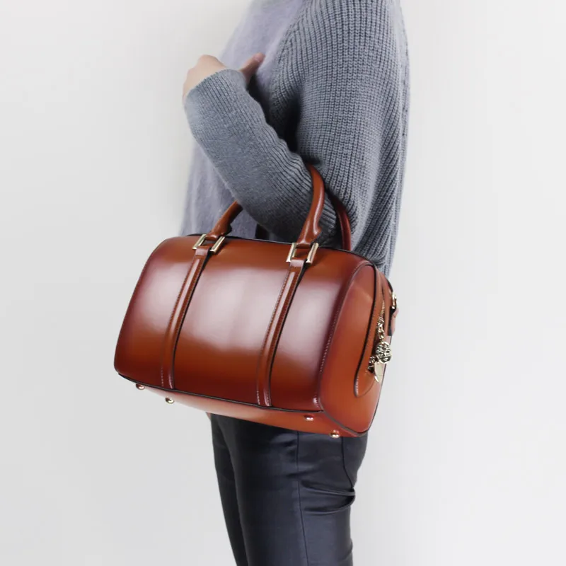 custom high quality Genuine leather ladies tote single shoulder handbags