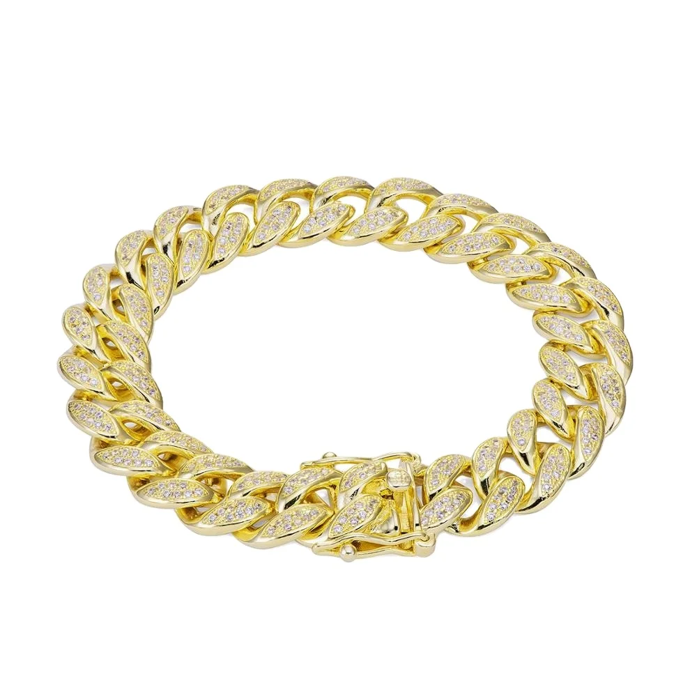 JASEN JEWELRY gold men bracelet 925 silver chain bracelet