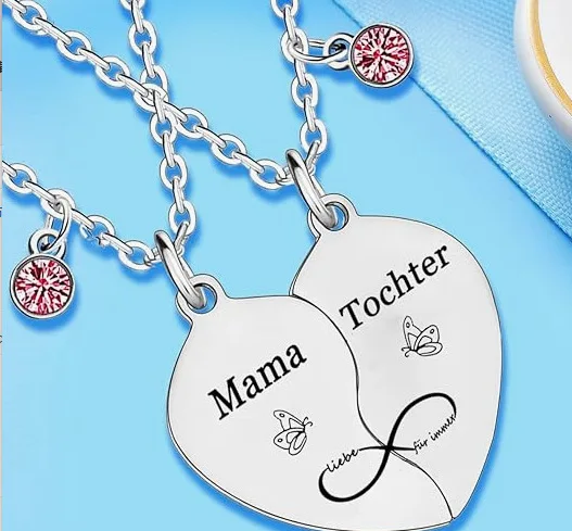 JOYFFO Best Friend Stitch Necklace Trendy Matching Heart Necklace with 2 Lilo Stitch Stuff Jewelry for Friends BFF Bestie