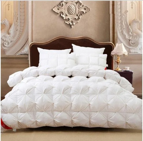New in stock twist 100% cotton designers white king feather duvet inners goose down duvet comforters quilt