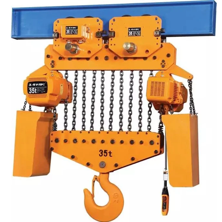 High Efficient Iron Plant 35t Remote Control Electric Chain Hoist For Sale