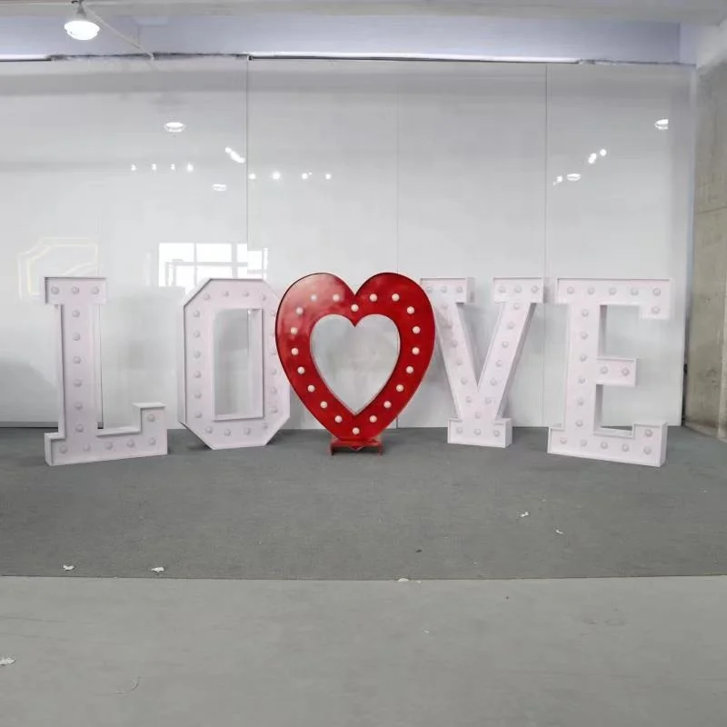 Modern design  high quality led LOVE light backdrop stand for wedding decorations
