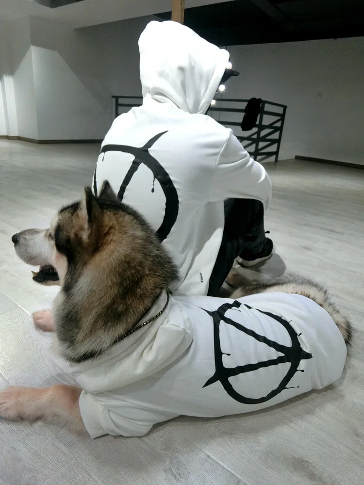 Full size Pet big V Hoodie Cat Match Owner and Dog Parent-child large Dog Pet Clothes