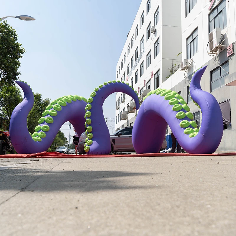 Customized Light Giant Animal Advertising Model Inflatable Octopus Tentacle for Building Decoration