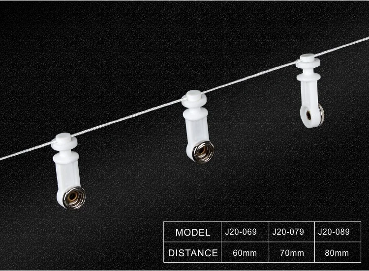 Лидер продаж, волнистые направляющие для штор, пуговицы, планер, 60 мм, бесшумный складной переносчик из пластика