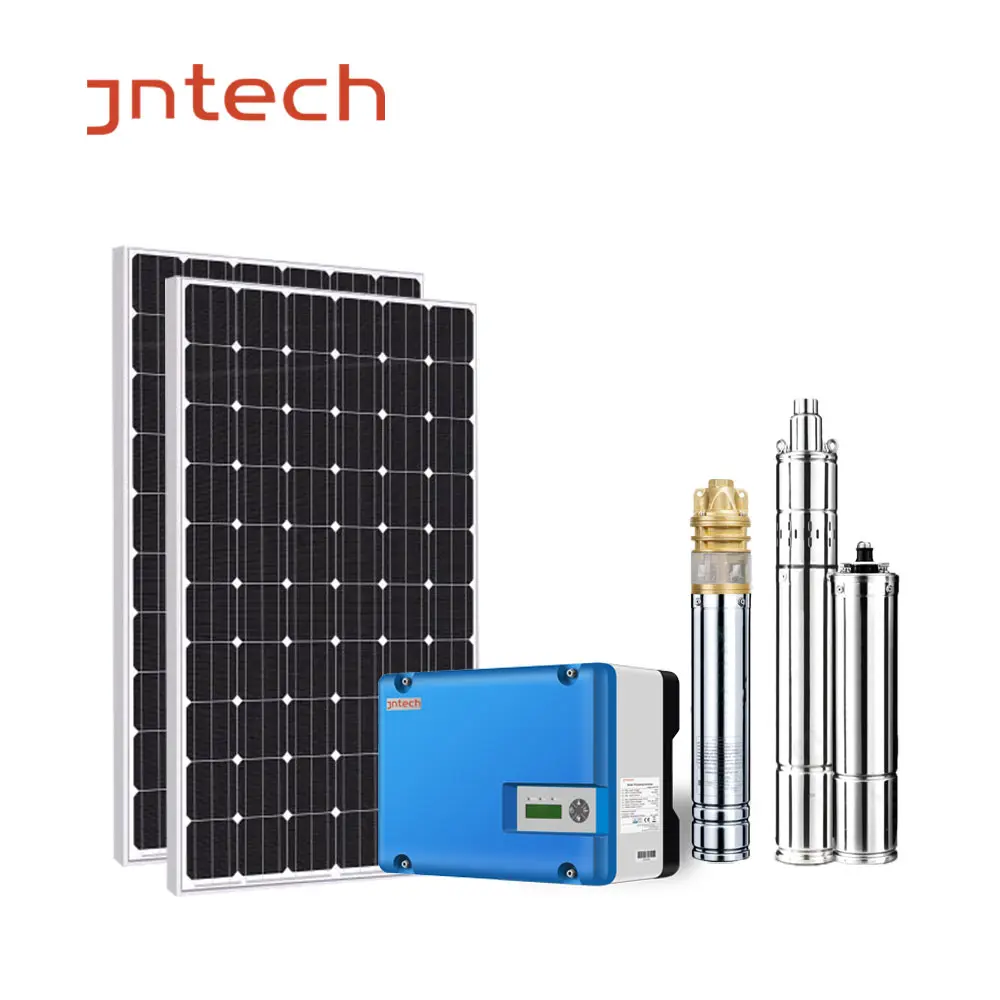 Jntech 5.5hp солнечная трубка колодезный насос набор ac dc Солнечный погружной Система для заливающего орошения