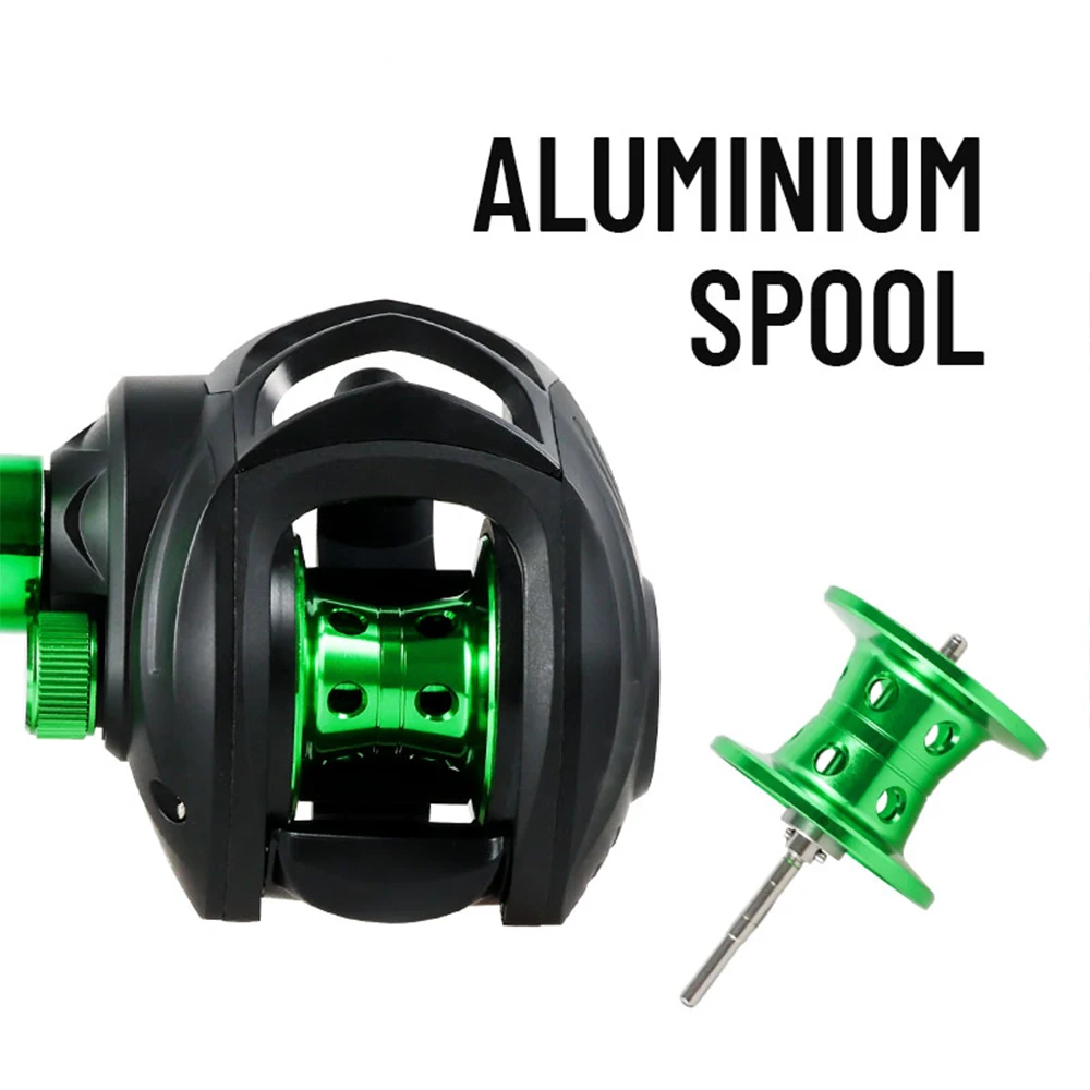 New Baitcasting Reel 7.2:1 High Speed 10kg Max Drag Fishing Reel Aluminum Alloy Spool Baitercaster Wheel Casting Reel for Stream
