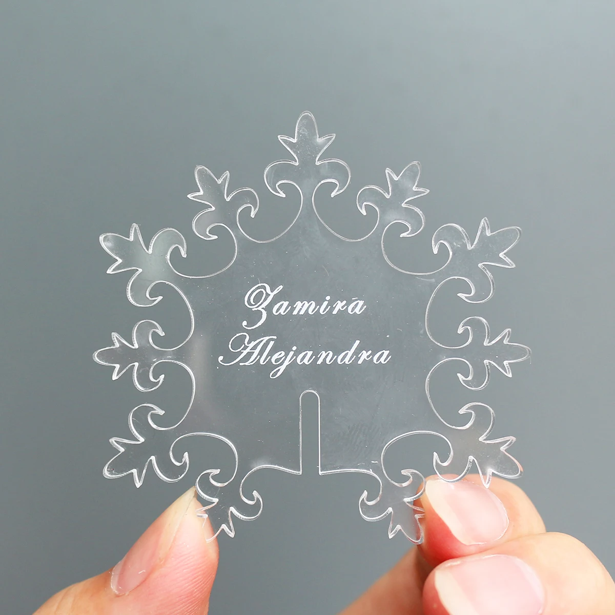 Creative Custom Shape Hindu Wedding Invitation Cards Clear Acrylic with Gold Foil Edge Envelope