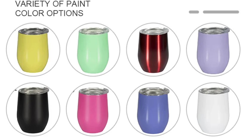 12oz Insulated Stainless Steel Tumbler Cup Eco-Friendly Lid Straw 12oz Coffee Wine Mug Customized Logo Metal Mugs Coating Style