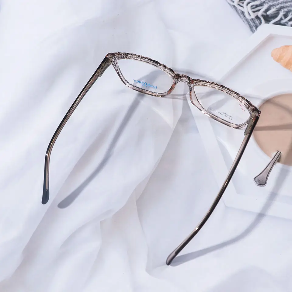 Cheap stock assort spectacle frame ready made screwless eyeglass frame