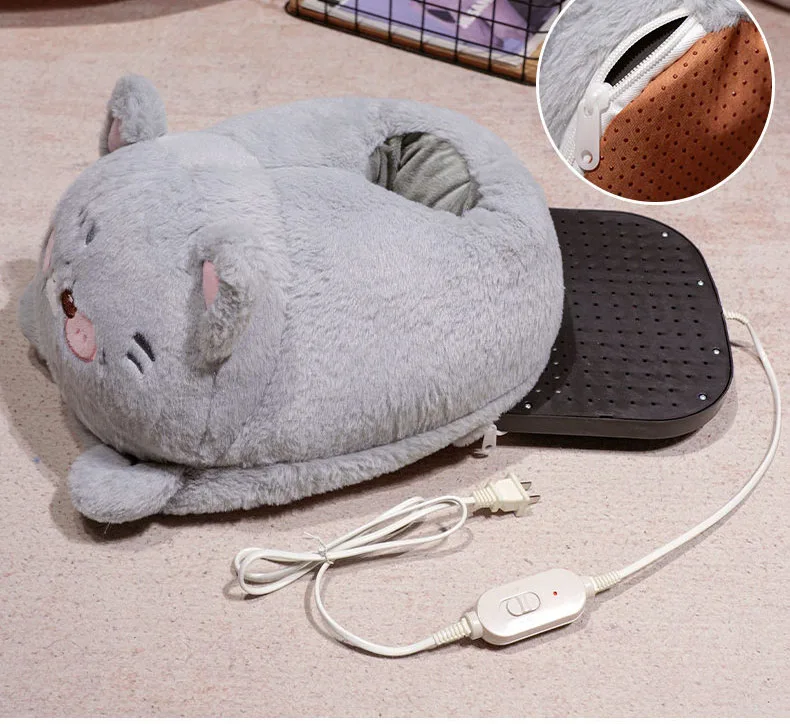 Cartoon Foot Warmer Cute Plug-in Foot Warmer Office Heating Foot Warmer Winter Electric Shoes