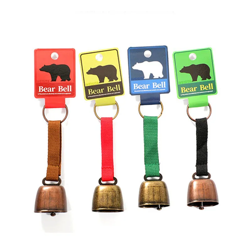 Outdoor sports accessories jewelry rotating buckle magnetic ribbon metal retro style cow bell riding bell