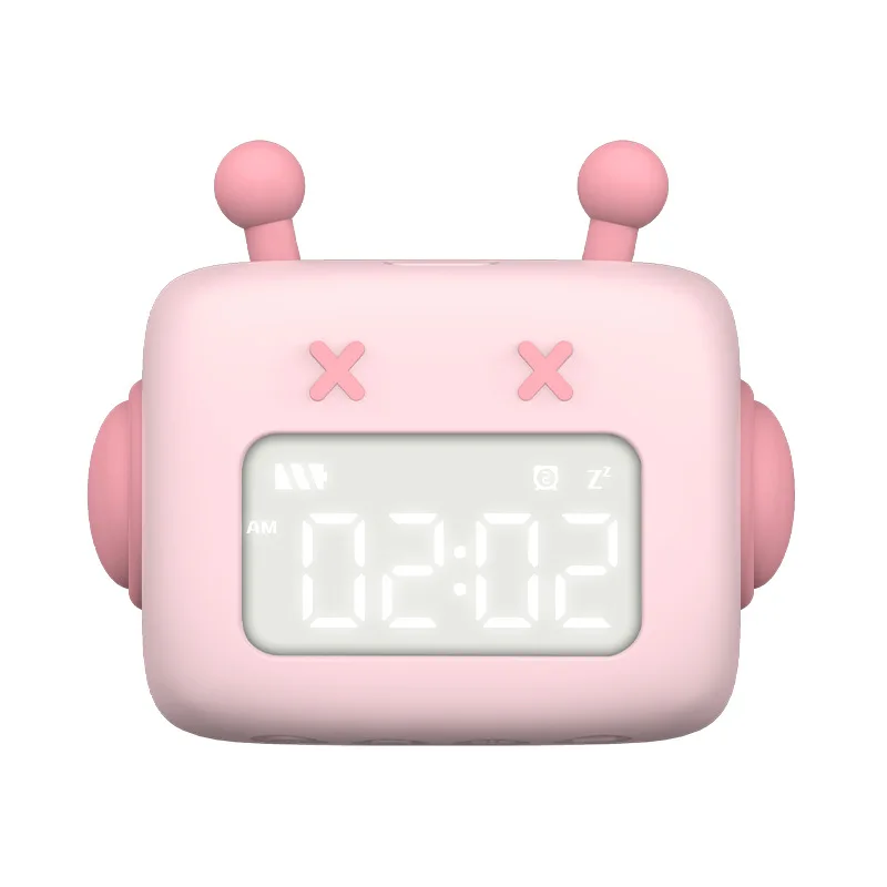 YIZHI Cartoon Robot Alarm Clock Children Student Multifunctional Time Management Mini Program Digital Alarm Clock Timer for Kids