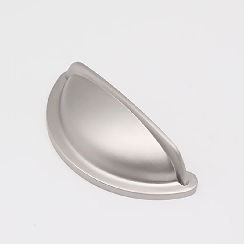 French concealed buckle curved drawer zinc alloy handle French art drawer cabinet handle shell semi-circular buckle handle