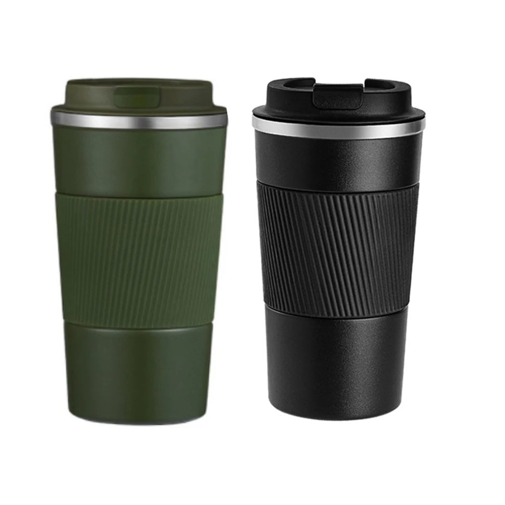 NEW 510ML 316 Stainless Steel Double-layer Biodegradable Reusable Non-slip Case Car Mug Vacuum Cup Milk Cup Coffee Mug