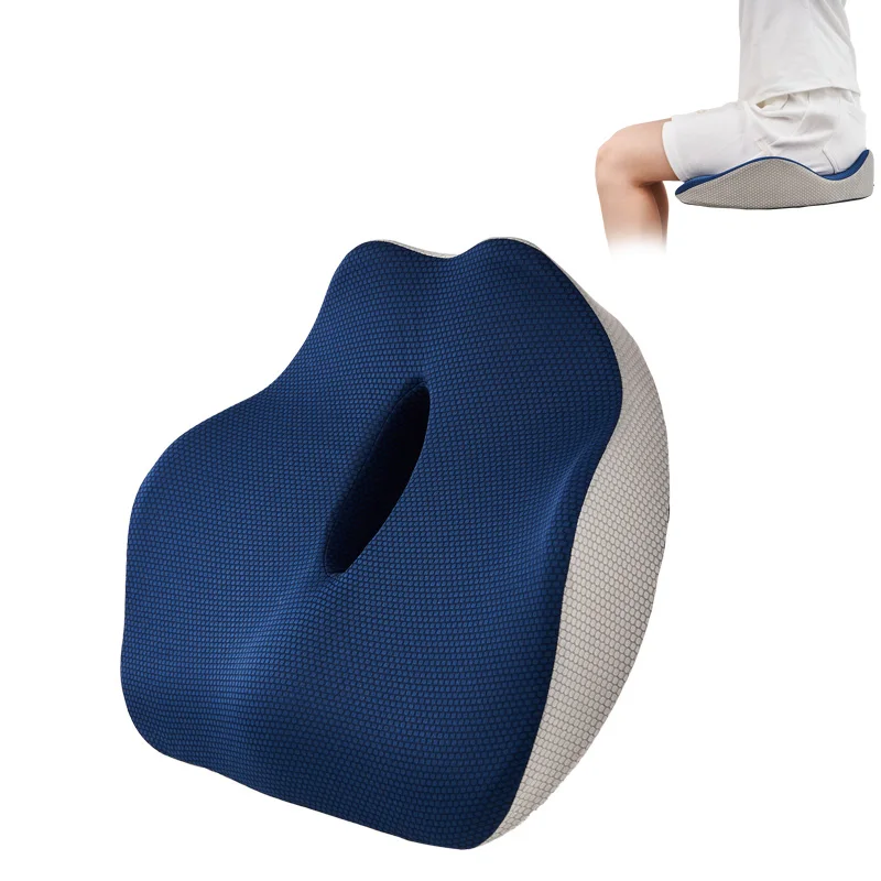 Seat cushion pressure relief and comfort memory foam seat cushion and lumbar back cushion for office chair