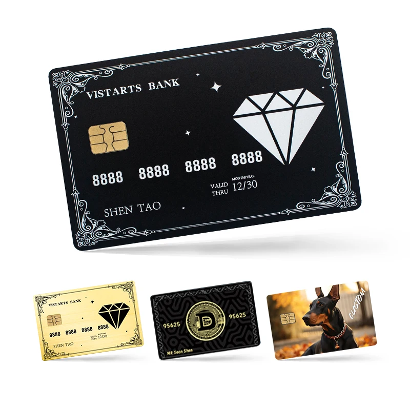 Stainless Steel Crafts Bank Cheap Chip Magnetic Stripe Custom Blank Metal Credit Card For Laser Engraving