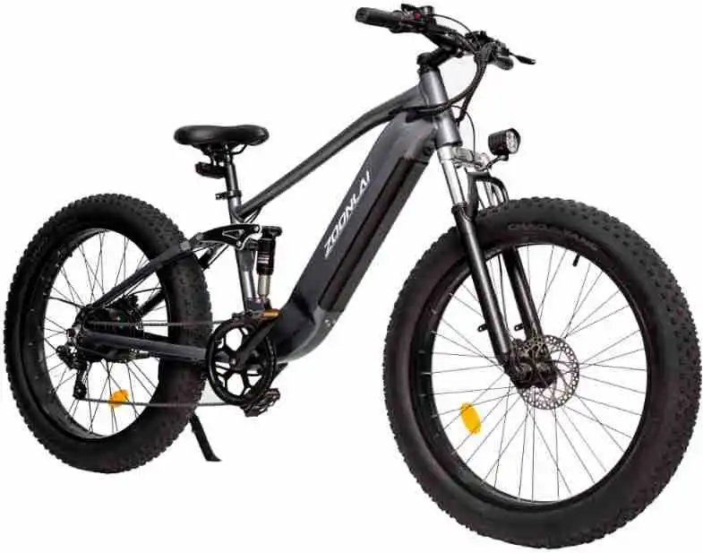 26 inch fat tire front and rear shock absorption dual disc brake electric bicycle 48V assisted mountain bike