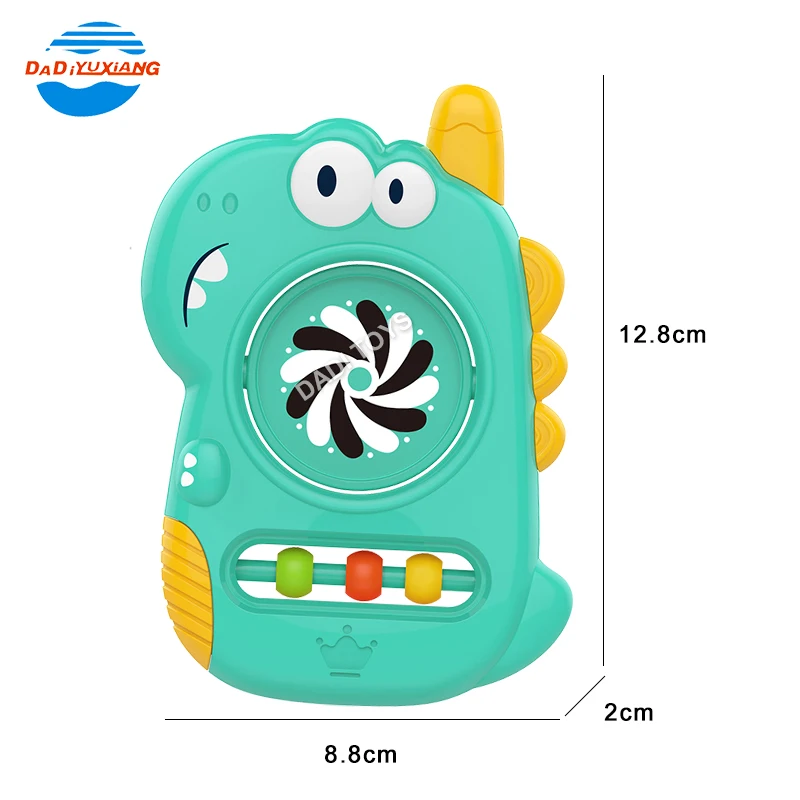 DADI OEM/ODM Cute Dinosaur 2023 Baby Mobile Phone Toy Baby Toy Rattle Ring Plastic Baby Phone Rattle