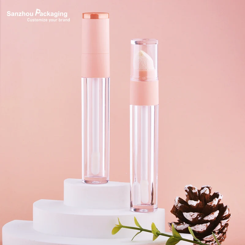 3.5ml 2 in 1 foundation packaging PETG empty makeup bottle flakon liquid blush bottle liptint container with sponge