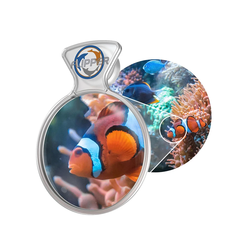 Flipper DeepSee Glass Acrylic Magnified Magnetic Standard Max Appropriate Focal Range Aquarium Viewer for Saltwater Freshwater