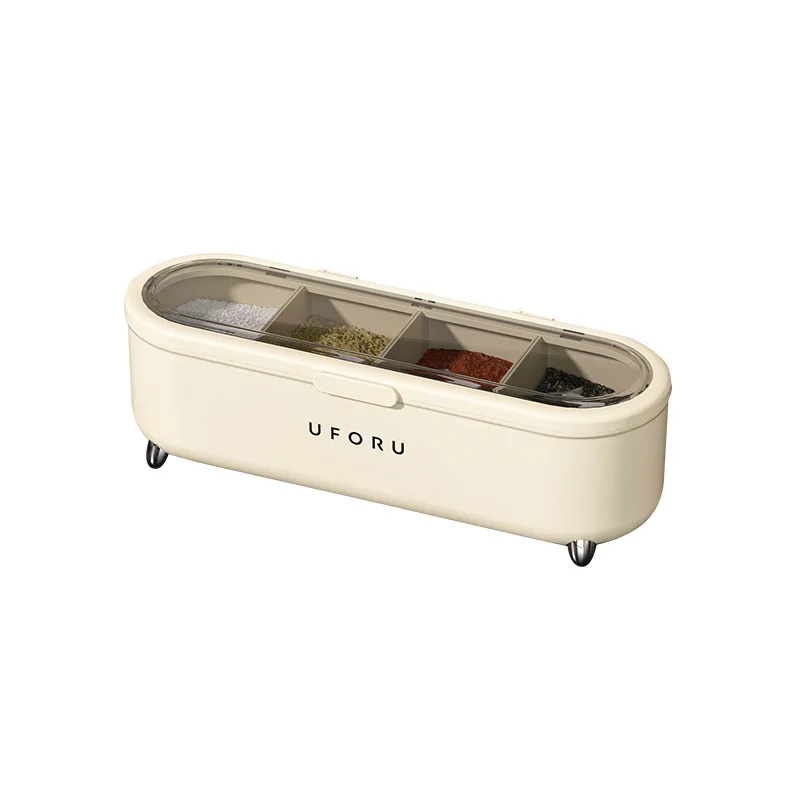 kitchen supplies Seasoning box combination set of household kitchen supplies salt, sugar and monosodium glutamate four-cell stor