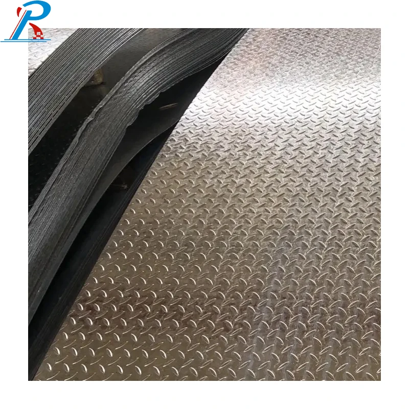 Q235B 1.5mm Hot Dipped Galvanized Sheets Mild Carbon Steel Plate Hot Rolled Checkered Plate for House Roof