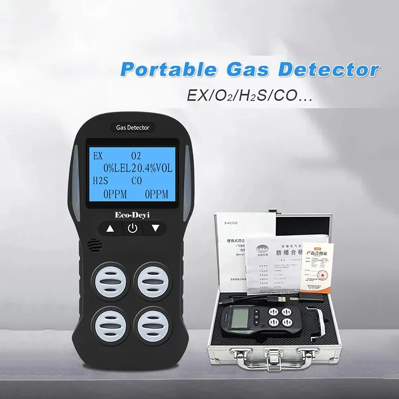 Ecodeyi Smart Natural So2 Co used vehicle exhaust 4 Gas Detector analyzer