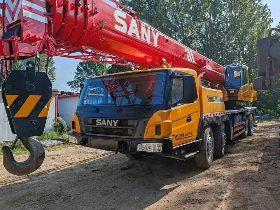 Автокран Sany Stc750e 75 тонн самый популярный в продаже грузоподъемность двигатель 2022 Подержанный гидравлический мобильный