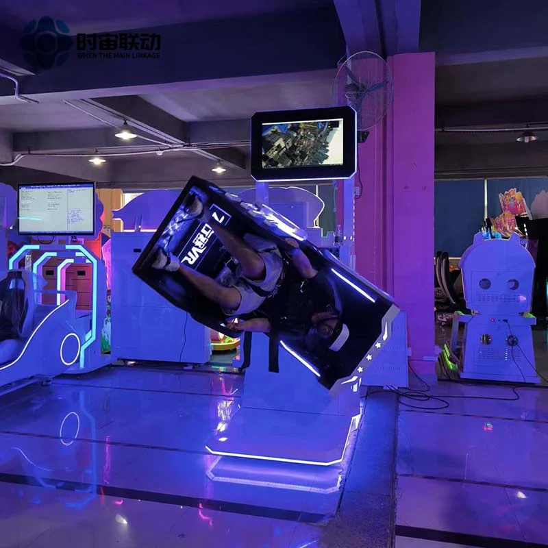 VR Theme Park  Machine  9d vr roller coaster amusement machine Chair Simulator For Game Mall 9D Virtual Reality 360 rotation