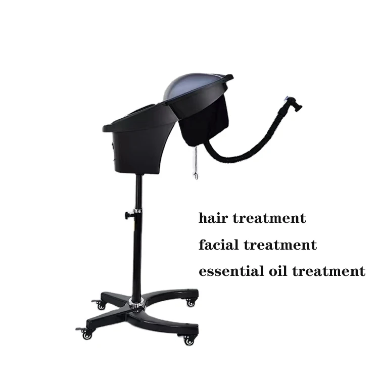 factory outlet  microwave ozone steamer in hair salon 7 color lights hair steamer machine in black