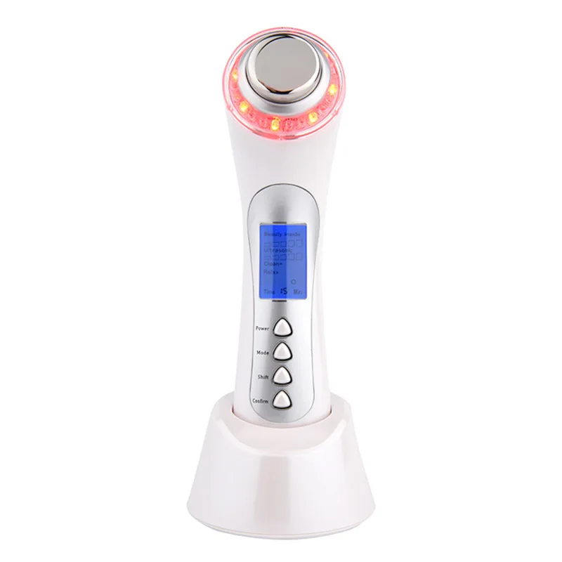 Personal RF EMS LED Beauty Machine Face Slimming Wrinkle Removal Skin Care Device vibrating hand massage