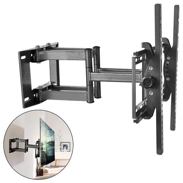 
Universal black TV shelf wall mount fixed bracket for DVD 