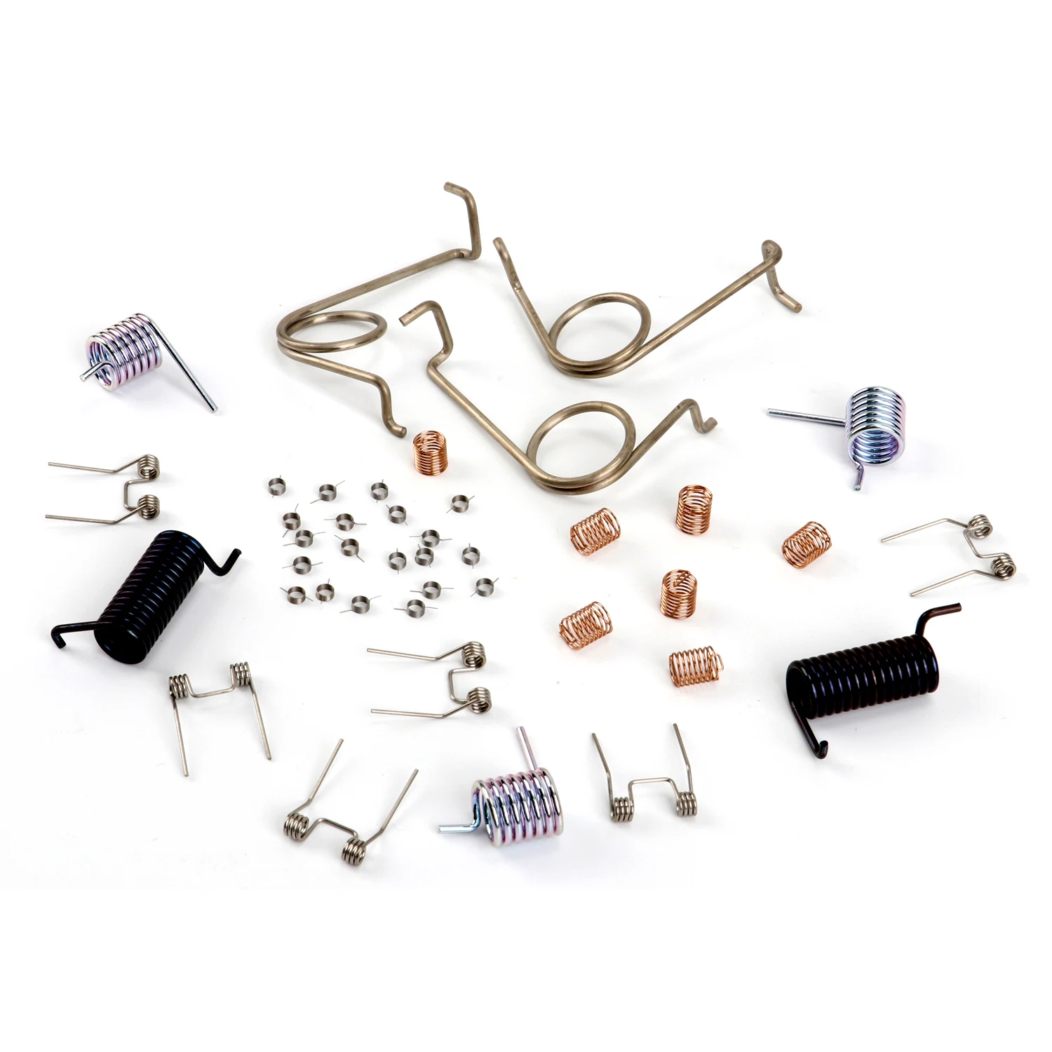 Factory Price Wholesale Metal  Phosphor Copper Wire Spiral Torsion Spring Small Helical Torsion Spring Touch Spring