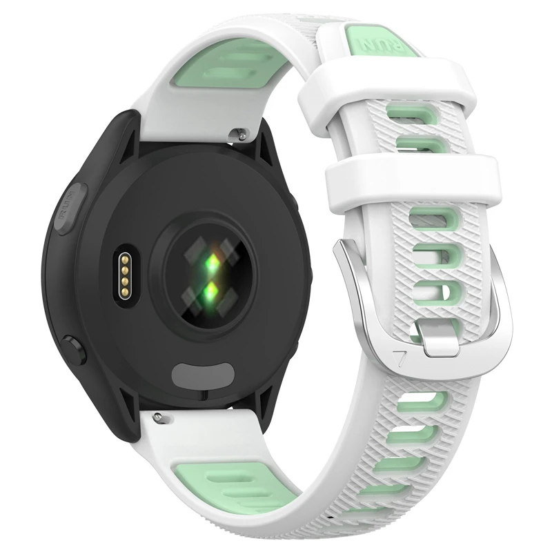 Two-tone band Dual Color 18mm 20MM 22mm Silicone Strap Silicon Wristband Smart Watch Band For Garmin Forerunner 265 265s