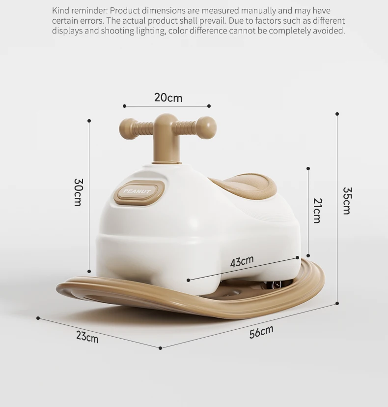 2024 newest peanut type plastic children ride on  toy swing car for kids scooter for baby and toddler