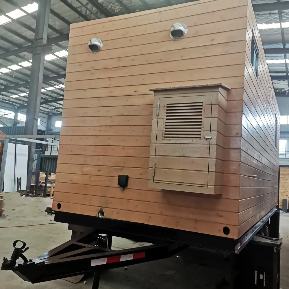 New Zealan Australia standard Modular light steel design  housing mobile trailer wheels luxury tiny container homes prefab