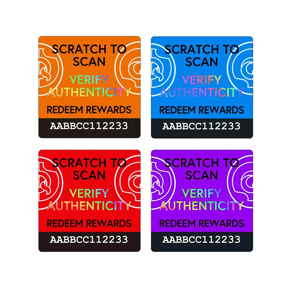 OEM Custom original hologram sticker Printing eco-friendly holo labels authentic holographic security Logo Packaging Label Roll