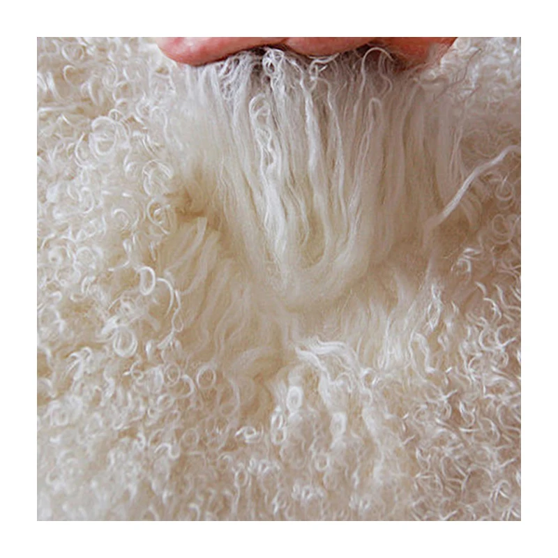 Top quality Factory direct sales 60CM x 120CM Tibetan Lamb Fur Blanket Mongolian Sheep Skin Prayer Rug Plate Fur