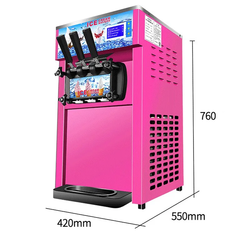 Коммерческая большая портативная машина для изготовления мягкого и твердого Фруктового мороженого на лето