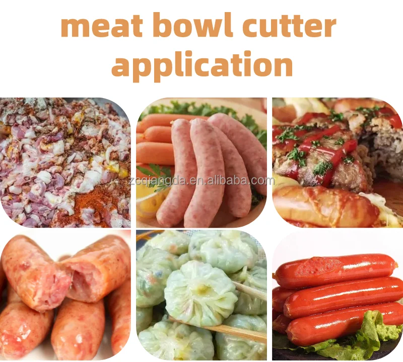 Qiangda make sausage production  rapidly chopping meat bowl cutter mixer meat bowl cutter chopper machine meat bowl cutter