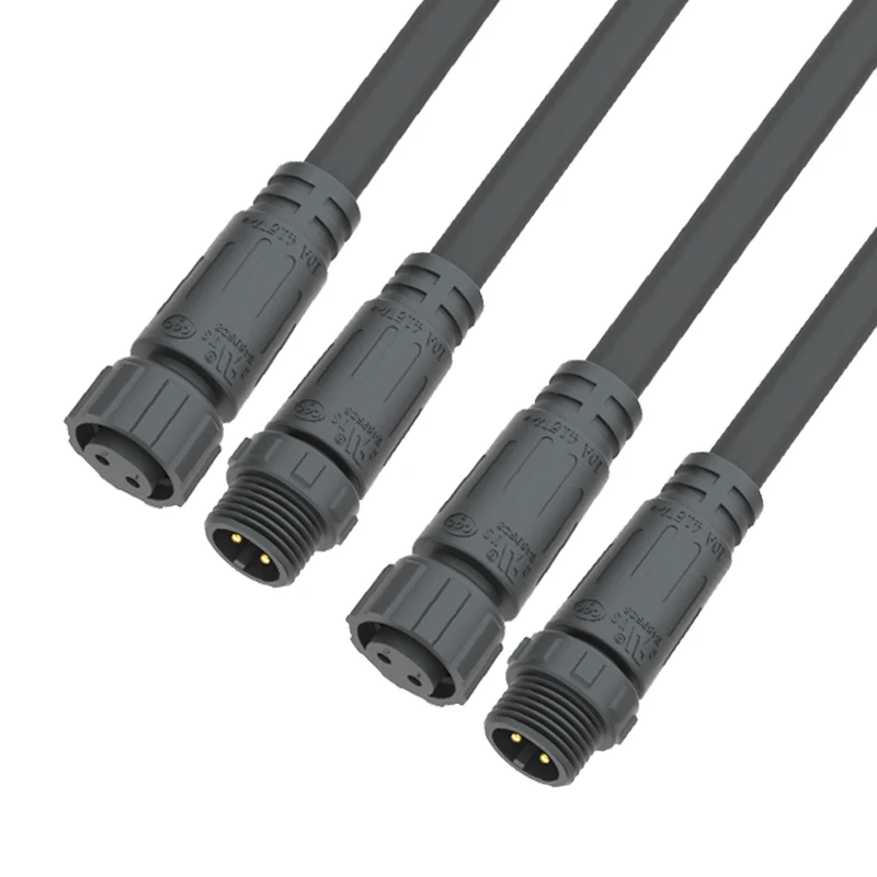 Наружный кабель AOHUA M12 SJOW 18AWG водонепроницаемый 2-контактный разъем питания