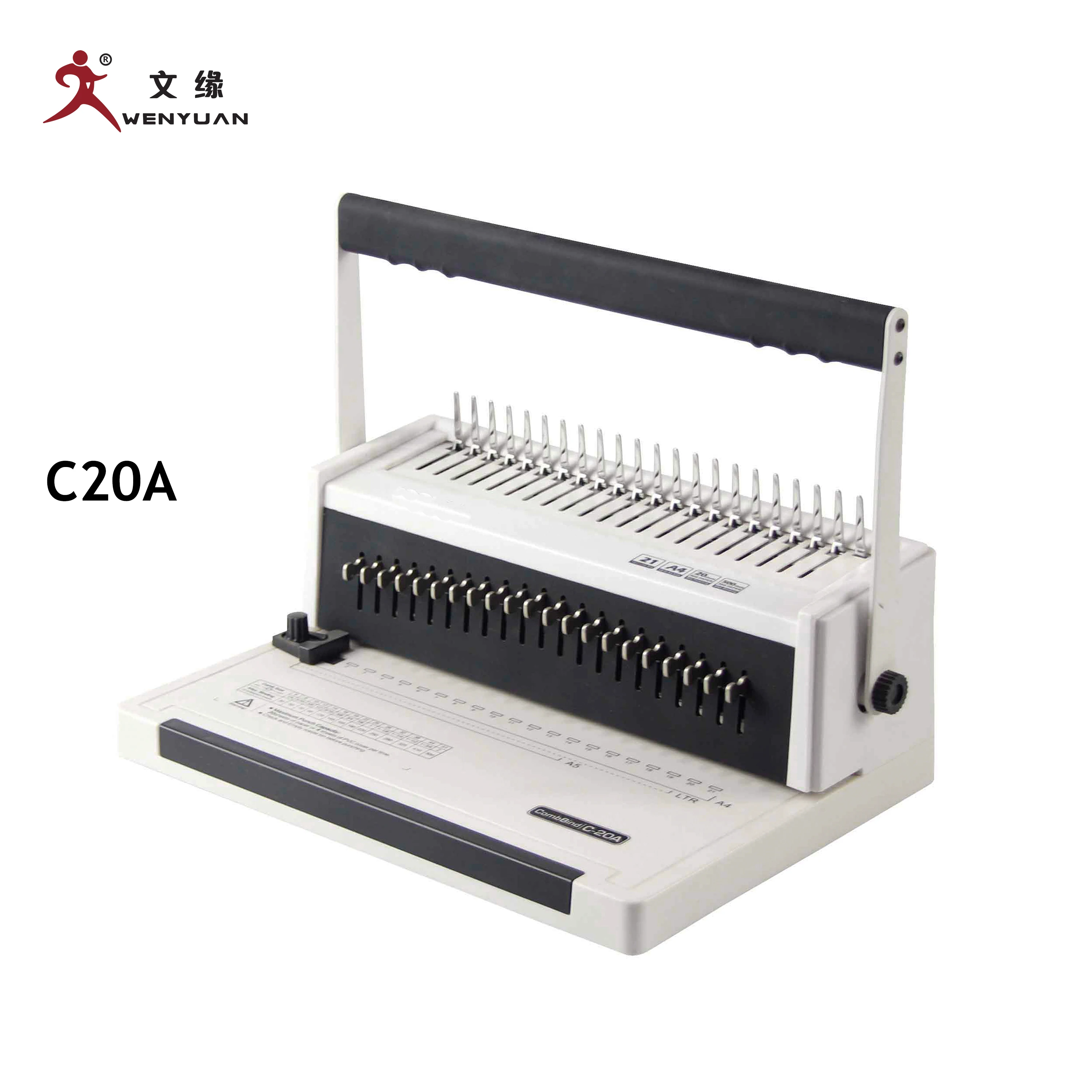 U-C20A 21 holes Office comb binding machine for office use A4
