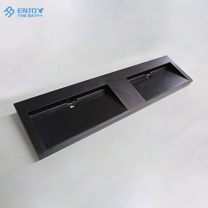 Acrylic stone basin wall hung trough vessel basin