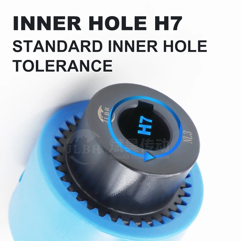 NL2 3 4 5 6 7 8 inner tooth nylon sleeve gear coupling connector 45 # steel oil pump motor curved tooth drum gear hydraulic pump